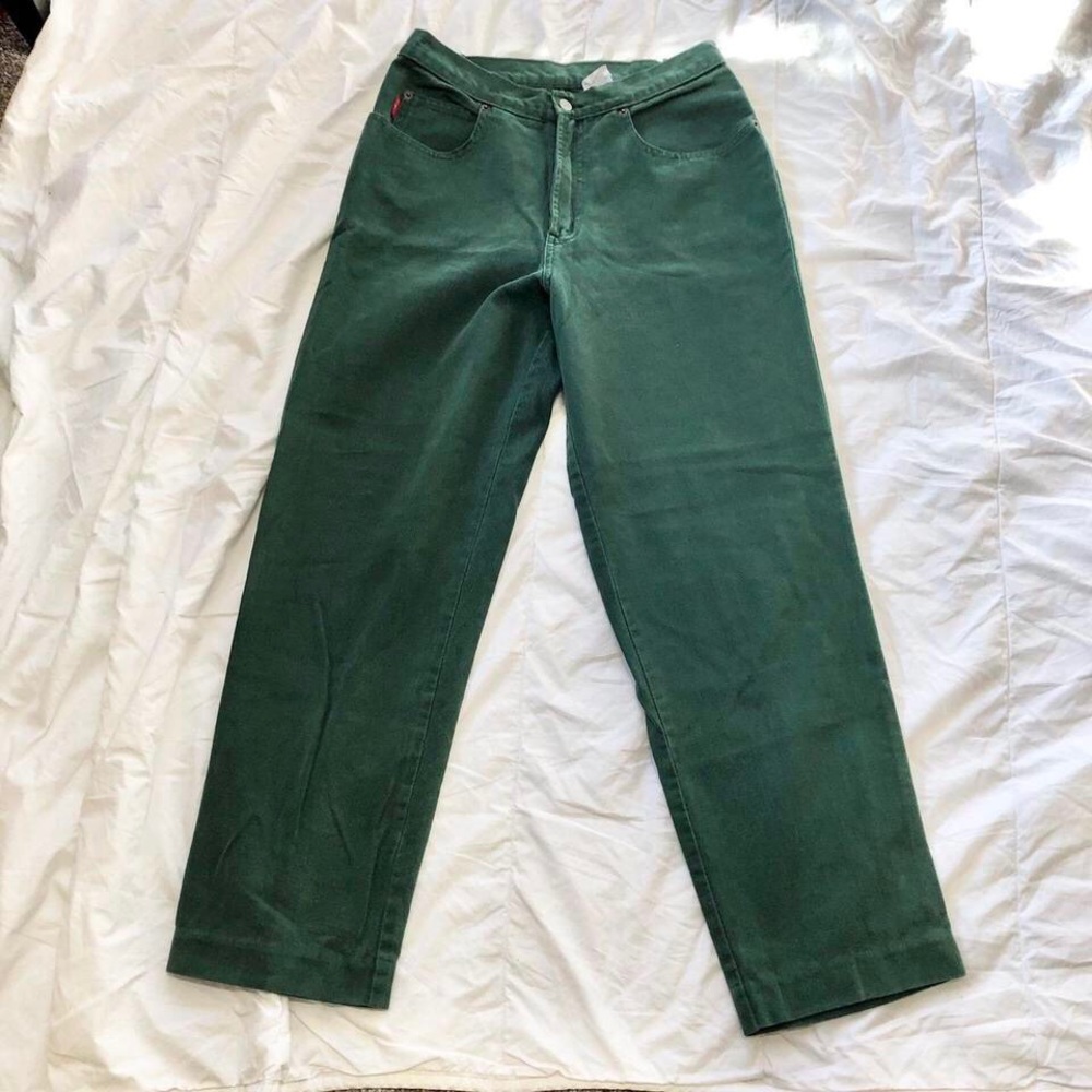Faded forest green vintage LEI Mom Jeans